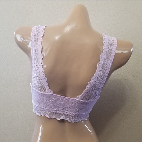 SMALL PINK Victoria's Secret Purple Push Up High Neck Bralette - Picture 2 of 7